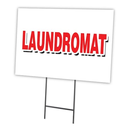 Laundromat Yard Sign & Stake Outdoor Plastic Coroplast Window